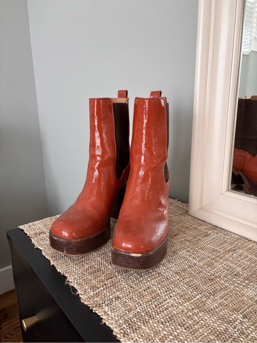 Circus by Sam Edelman Patent Platform Stace Boots
